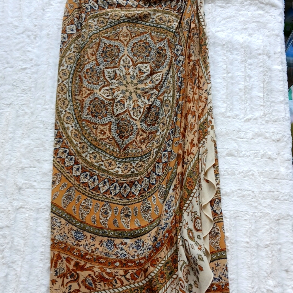 Vintage Emanuel Ungaro Silk Floor Length Skirt